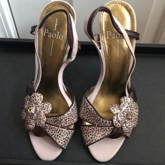 Linea Paola sling back floral sandals. - Picture 7 of 8